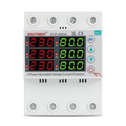 Releu trifazic SINOTIMER, siguranta digitala de protectie tensiune trifazic, 1- 80A, recuperare automata, STVP936VA-80A